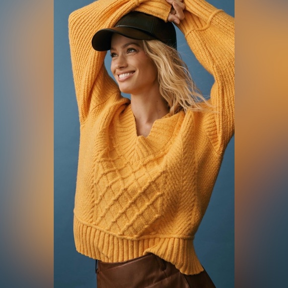 Maeve Sweaters - Anthropologie Maeve “Tilly” sweater. Size XL. Mandarin orange color. Very GUC